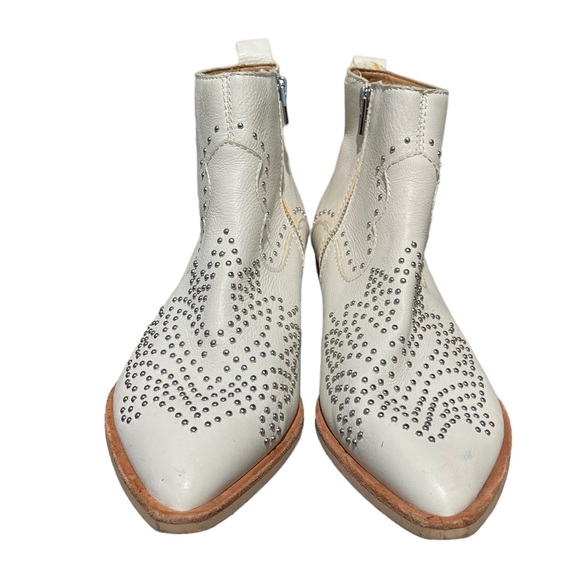 Dolce Vita white studded western cowboy boots - Picture 8 of 10